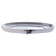 Oval candle holder in glossy aluminium s1