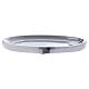 Oval candle holder in aluminium with polished finish s1