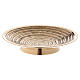 Round candle holder in gold-plated brass with spiral pattern diam. 10 cm s1