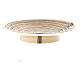 Round candle holder in gold-plated brass with spiral pattern diam. 10 cm s3