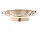 Round candle holder in gold plated brass with spiral decoration d. 4 in s3