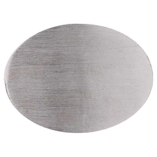 Oval Teller-Kerzenhalter Aluminium 13.5x10cm 1