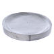 Oval candle holder plate 16x7 cm in matt aluminium s3