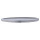 Oval candle holder plate 6x3 in matte aluminium s1