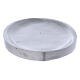 Oval candle holder plate 6x3 in matte aluminium s3