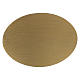 Oval candle holder plate in gold-plated aluminium 13.5x10 cm s1