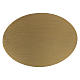Piatto portacandela in alluminio dorato ovale 13,5x 10 cm s1