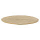Oval candle holder plate in gold plated aluminium 5x4 in s3