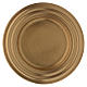 Candle holder plate in matt gold-plated brass 13 cm s2