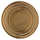 Matte gold plated brass candle holder plate 5 in s2