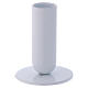 Candle holder tube in white brass s1
