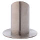 Tubular candle holder in silver-plated brass with satin finish s3