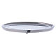 Oval candle holder plate in aluminium 20x11 s1