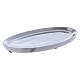 Oval candle holder plate in aluminium 20x11 s2
