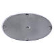 Oval candle holder plate in aluminium 20x11 s3