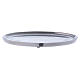 Prato porta-vela oval em alumínio 20x11 cm s1