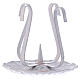 Candle holder in white iron with silver finishings s1