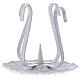 White iron candle holder with silver colored details s1