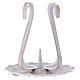 Candle holder in white iron with golden finishings and jag s1