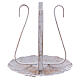 White iron candle holder with gold-colored details and spike s2