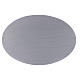 Oval candle holder plate in silver colour aluminium s1