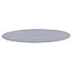 Oval candle holder plate in silver colour aluminium s3
