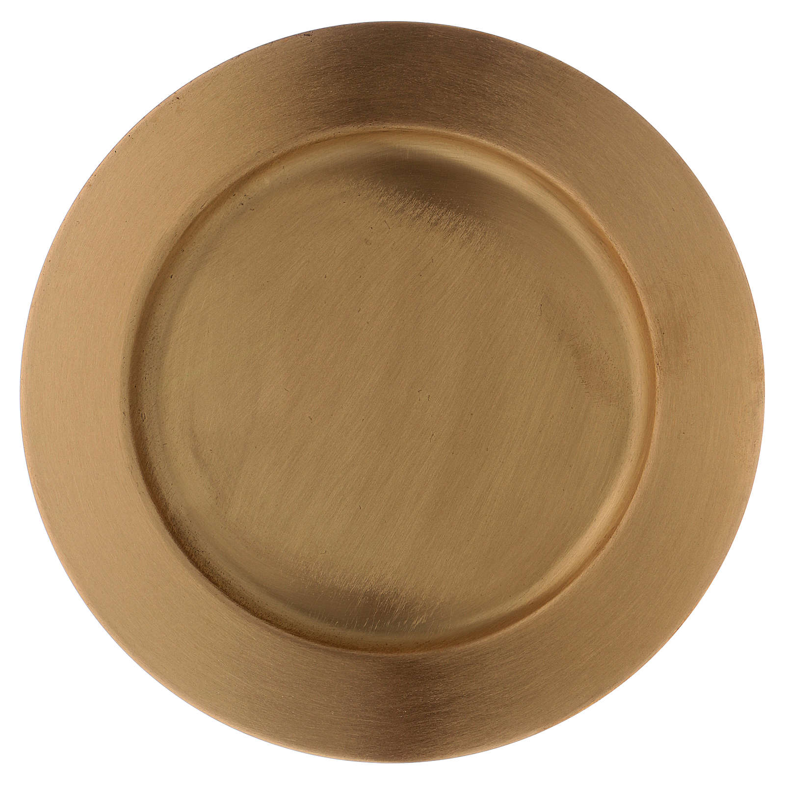 Candle holder plate in satinised goldplated brass diam. 12 online
