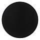 Round candle holder plate 4 in in black aluminium s1