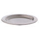 Candle holder plate in satinised silver-plated brass diam. 11 cm s1