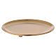 Candle holder plate in satinised gold-plated brass diam. 12 cm s1