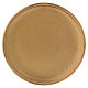 Assiette porte-bougie doré satiné diamètre 12 cm bord s2