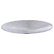 Concave candle holder plate in silver-plated aluminium diam. 12.5 cm s1