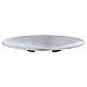 Concave candle holder plate in silver-plated aluminium diam. 12.5 cm s3