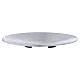 Concave candle holder plate in silver-plated aluminium d. 5 in s3