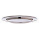 Candle holder plate in matt silver-plated brass s3