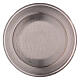 Candle holder plate in matte silver-plated brass s2