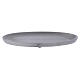 Matte aluminium candle holder plate 8x4 in s1