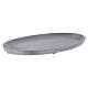 Matte aluminium candle holder plate 8x4 in s2