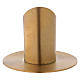 Candle holder tube in gold-plated brass with round base s3