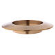 Gold plated brass candlestick with satin finish d. 2 in s2