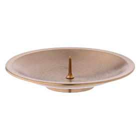 Candle holder in gold-plated brass with jag diam. 8 cm
