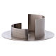 Modern candle holder in satinised silver-plated brass diam. 8 cm s2
