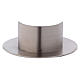 Modern candle holder in satinised silver-plated brass diam. 5 cm s3