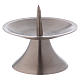 Candle holder in silver-plated brass with round base and jag diam. 7 cm s1