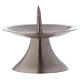 Candle holder in silver-plated brass with round base and jag diam. 7 cm s2