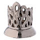 Candle holder with flame decoration in silver-plated brass diam. 3 cm s3
