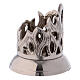 Flame shaped candlestick in silver-plated brass d. 1 1/4 in s2