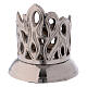 Flame shaped candlestick in silver-plated brass d. 1 1/4 in s3