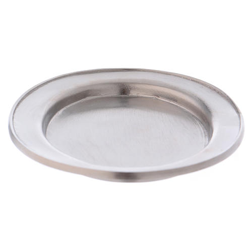 Candle holder plated in matt silver-plated brass 2