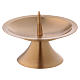 Candle holder with jag in golden satinised brass s1